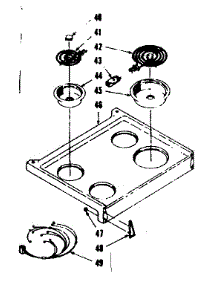 Main Top Section parts for Kenmore Range 103.9386740 (1039386740, 103 9386740) from AppliancePartsPros.com