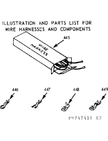 Wire Harnesses And Components parts for Kenmore Range 103.9747441 (1039747441, 103 9747441) from AppliancePartsPros.com