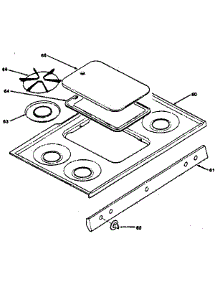 Cooktop Section parts for Kenmore Range 119.7438810 (1197438810, 119 7438810) from AppliancePartsPros.com
