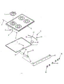 Main Top Section parts for Kenmore Range 911.7128810 (9117128810, 911 7128810) from AppliancePartsPros.com