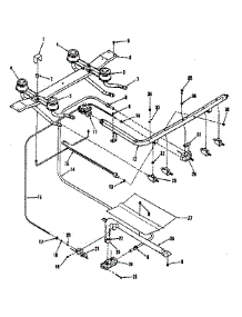 Burner Section parts for Kenmore Range 911.7128810 (9117128810, 911 7128810) from AppliancePartsPros.com