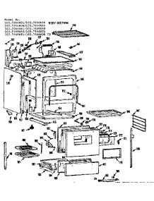 Body Section parts for Kenmore Range 103.7446661 (1037446661, 103 7446661) from AppliancePartsPros.com