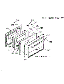Oven Door Section parts for Kenmore Range 911.9267440 (9119267440, 911 9267440) from AppliancePartsPros.com