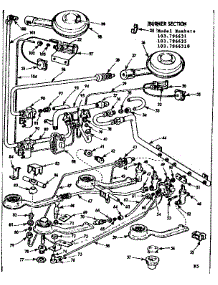 Burner Section parts for Kenmore Range 103.796631 (103796631, 103 796631) from AppliancePartsPros.com