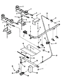 Burner Section parts for Kenmore Range 911.7258510 (9117258510, 911 7258510) from AppliancePartsPros.com