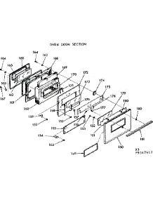 Oven Door Section parts for Kenmore Range 103.9347613 (1039347613, 103 9347613) from AppliancePartsPros.com