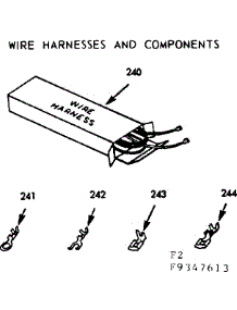 Wire Harnesses And Components parts for Kenmore Range 103.9347613 (1039347613, 103 9347613) from AppliancePartsPros.com