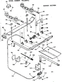 Burner Section parts for Kenmore Range 103.7297912 (1037297912, 103 7297912) from AppliancePartsPros.com
