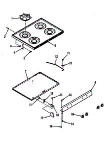 Main Top Section parts for Kenmore Range 911.7188811 (9117188811, 911 7188811) from AppliancePartsPros.com