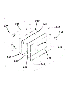 Oven Door Section parts for Kenmore Range 911.7258410 (9117258410, 911 7258410) from AppliancePartsPros.com
