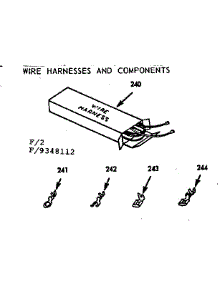 Wire Harnesses And Components parts for Kenmore Range 103.9348112 (1039348112, 103 9348112) from AppliancePartsPros.com