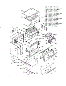 Body Section parts for Kenmore Range 911.6277423 (9116277423, 911 6277423) from AppliancePartsPros.com