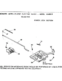 Power Lock Section parts for Kenmore Range 103.9877913 (1039877913, 103 9877913) from AppliancePartsPros.com