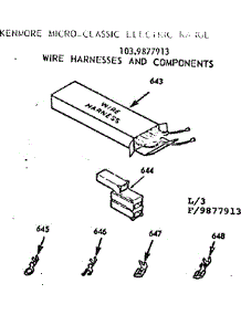 Wire Harness And Components parts for Kenmore Range 103.9877913 (1039877913, 103 9877913) from AppliancePartsPros.com