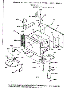 Microwave Oven Section parts for Kenmore Range 103.9877913 (1039877913, 103 9877913) from AppliancePartsPros.com