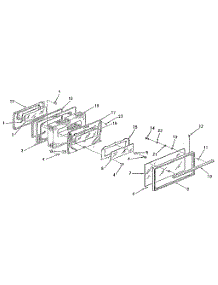 Oven Door Section parts for Kenmore Range 911.7378811 (9117378811, 911 7378811) from AppliancePartsPros.com