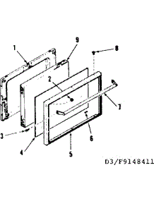 Oven Door Section parts for Kenmore Range 911.9148411 (9119148411, 911 9148411) from AppliancePartsPros.com