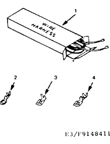 Wire Harnesses And Components parts for Kenmore Range 911.9148411 (9119148411, 911 9148411) from AppliancePartsPros.com
