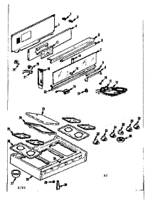 Main Top Section parts for Kenmore Range 103.7395404 (1037395404, 103 7395404) from AppliancePartsPros.com