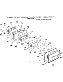 Oven Door Section parts for Kenmore Range 911.9388310 (9119388310, 911 9388310) from AppliancePartsPros.com