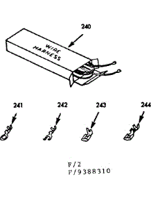 Wire Harnesses And Components parts for Kenmore Range 911.9388310 (9119388310, 911 9388310) from AppliancePartsPros.com
