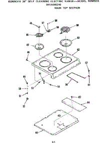 Main Top Section parts for Kenmore Range 911.9388310 (9119388310, 911 9388310) from AppliancePartsPros.com