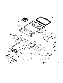 Main Top Section parts for Kenmore Range 103.8357242 (1038357242, 103 8357242) from AppliancePartsPros.com