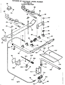 Burner Section parts for Kenmore Range 103.7288110 (1037288110, 103 7288110) from AppliancePartsPros.com