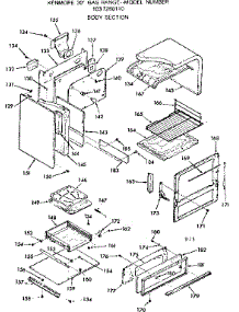 Body Section parts for Kenmore Range 103.7288110 (1037288110, 103 7288110) from AppliancePartsPros.com