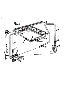 Burner Section parts for Kenmore Range 103.3066521 (1033066521, 103 3066521) from AppliancePartsPros.com