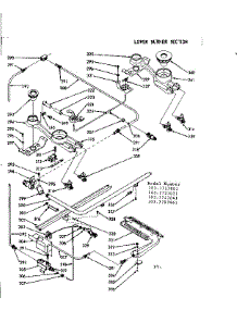 Lower Burner Section parts for Kenmore Range 103.7727041 (1037727041, 103 7727041) from AppliancePartsPros.com