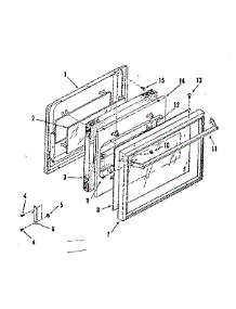 Full Glass Upper Oven And Lower Broiler Door Section parts for Kenmore Range 278.3228690 (2783228690, 278 3228690) from AppliancePartsPros.com