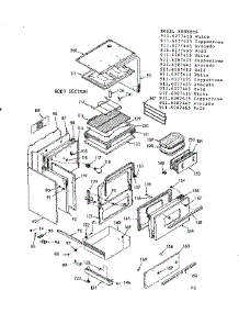 Body Section parts for Kenmore Range 911.6287465 (9116287465, 911 6287465) from AppliancePartsPros.com