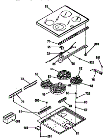 Main Top Section parts for Kenmore Range 911.95865790 (91195865790, 911 95865790) from AppliancePartsPros.com