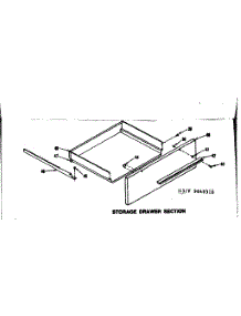 Storage Drawer Section parts for Kenmore Range 119.9048310 (1199048310, 119 9048310) from AppliancePartsPros.com