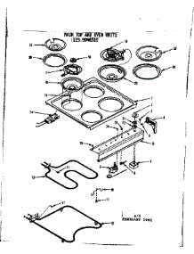 Main Top And Oven Units parts for Kenmore Range 119.9048310 (1199048310, 119 9048310) from AppliancePartsPros.com