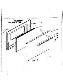 Oven Door Section parts for Kenmore Range 119.9048310 (1199048310, 119 9048310) from AppliancePartsPros.com