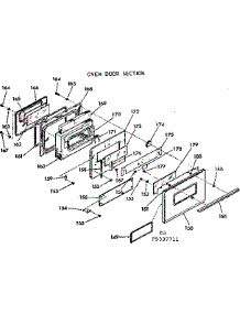 Oven Door Section parts for Kenmore Range 103.9337711 (1039337711, 103 9337711) from AppliancePartsPros.com