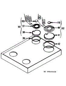 Cooktop parts for Kenmore Range 119.9646400 (1199646400, 119 9646400) from AppliancePartsPros.com