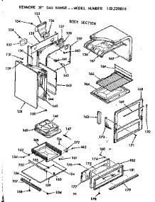 Body Section parts for Kenmore Range 103.7298010 (1037298010, 103 7298010) from AppliancePartsPros.com