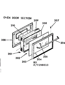 Oven Door Section parts for Kenmore Range 103.7298010 (1037298010, 103 7298010) from AppliancePartsPros.com