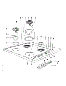 Cook Top Section parts for Kenmore Range 101.9346500 (1019346500, 101 9346500) from AppliancePartsPros.com
