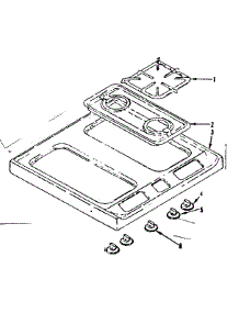 Main Top parts for Kenmore Range 119.7087120 (1197087120, 119 7087120) from AppliancePartsPros.com