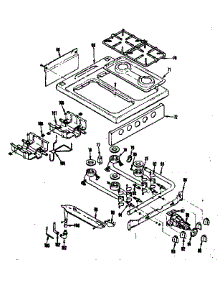 Top Burner Section parts for Kenmore Range 119.7216700 (1197216700, 119 7216700) from AppliancePartsPros.com