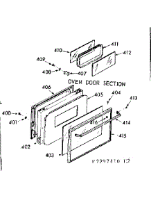 Oven Door Section parts for Kenmore Range 103.7297410 (1037297410, 103 7297410) from AppliancePartsPros.com