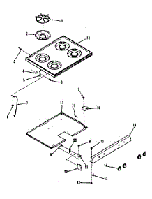 Main Top Section parts for Kenmore Range 911.7358810 (9117358810, 911 7358810) from AppliancePartsPros.com