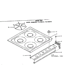 Main Top parts for Kenmore Range 119.7038310 (1197038310, 119 7038310) from AppliancePartsPros.com