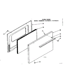 Oven Door parts for Kenmore Range 119.7038310 (1197038310, 119 7038310) from AppliancePartsPros.com