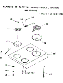 Main Top Section parts for Kenmore Range 911.9218012 (9119218012, 911 9218012) from AppliancePartsPros.com