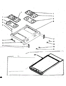 Main Top Section parts for Kenmore Range 103.7806840 (1037806840, 103 7806840) from AppliancePartsPros.com